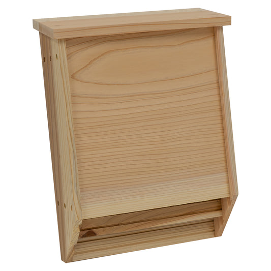 Wooden Bat House Box for Roosting & Nesting 2 Chamber Garden Habitat Natural