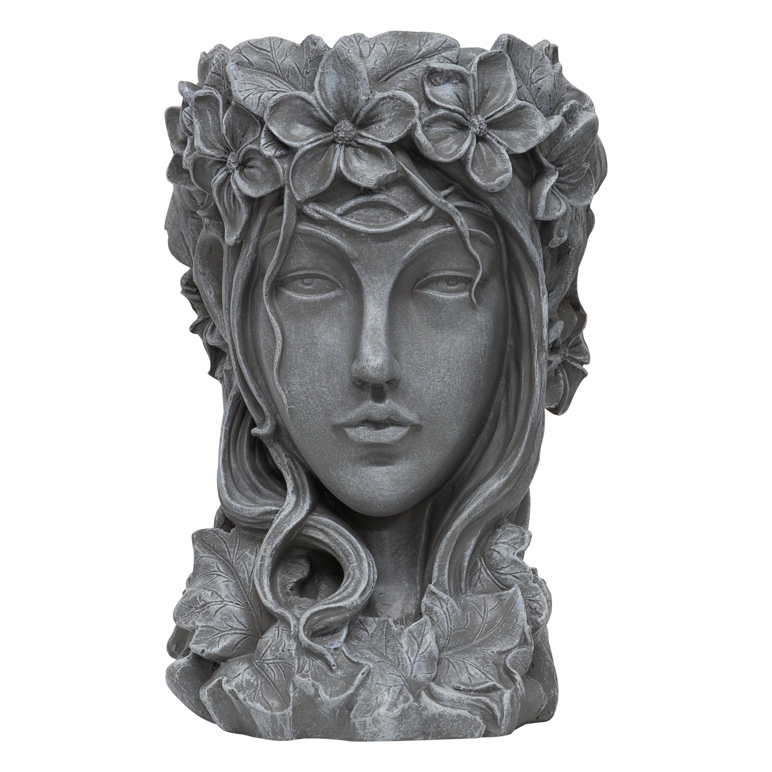 Woodside Garden Goddess Head Planter Decorative Indoor/Outdoor Plant Pot Statue