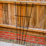 Woodside 1.2m Metal Garden Fan Trellis, Decorative Plant/Flower Pot Support, Pack of 2