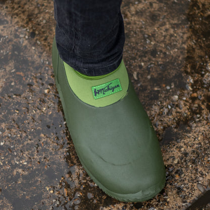 Michigan Green Neoprene Garden Boots Slip On Waterproof Outdoor Shoe