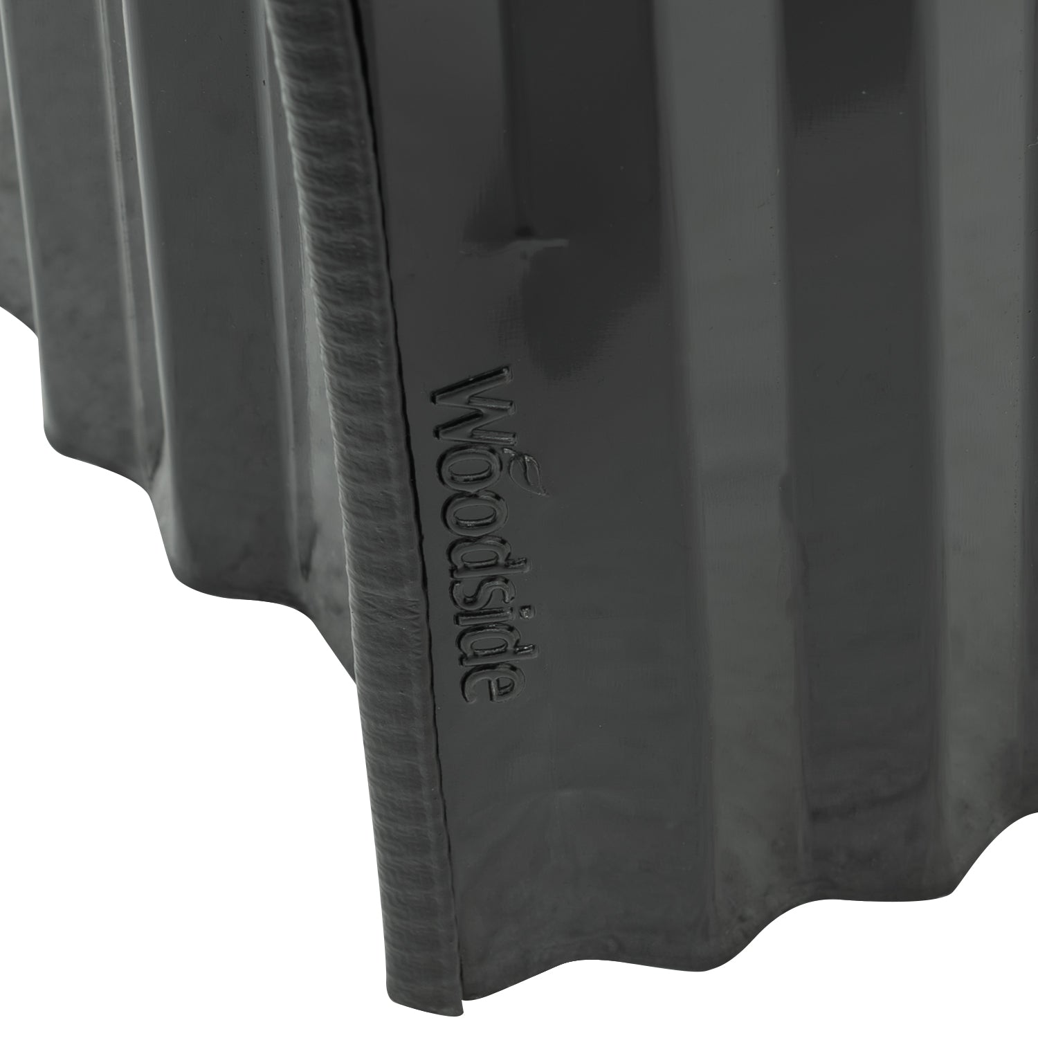 Woodside Metal Garden Border Edging 5m x 16.5cm Decorative Black Finish for Lawn/Pathways