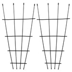 Woodside 1.2m Metal Garden Fan Trellis, Decorative Plant/Flower Pot Support, Pack of 2