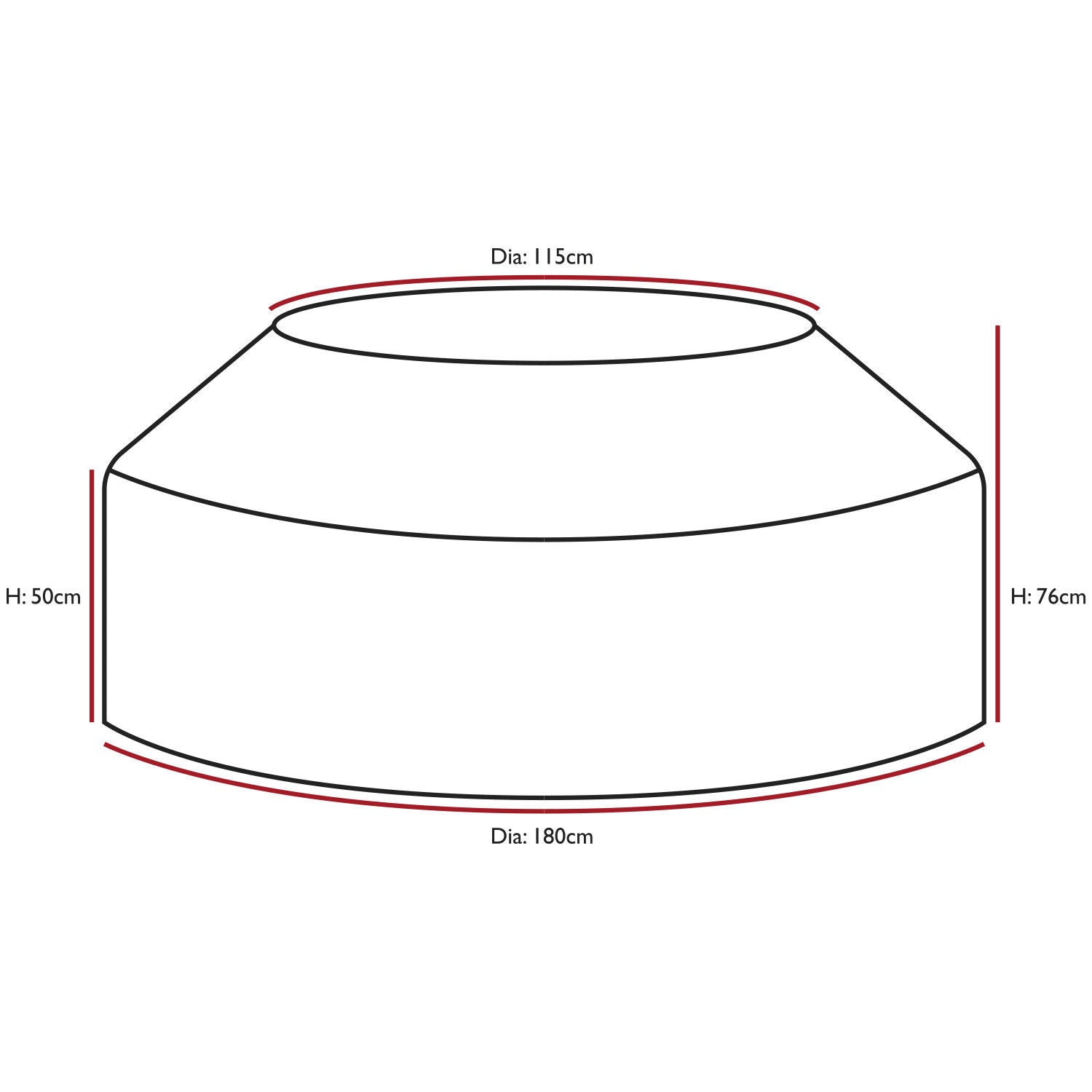 Woodside Green Waterproof Outdoor 8 Seater Round Picnic Table Cover