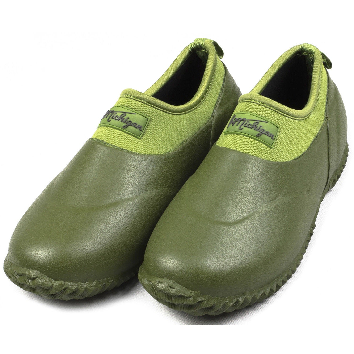 Michigan Green Neoprene Garden Boots Slip On Waterproof Outdoor Shoe