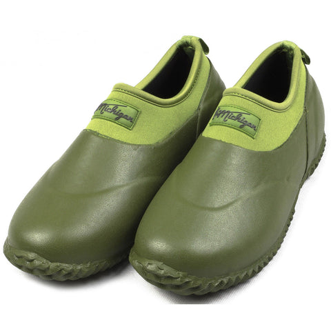 Michigan Green Neoprene Garden Boots Slip On Waterproof Outdoor Shoe