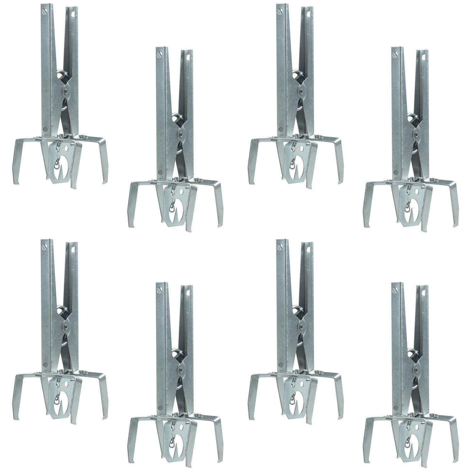 8 Pack of Woodside Heavy Duty Mole Claw Scissor Traps Fast Humane Kill