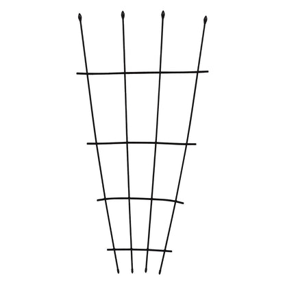 Woodside 1.2m Metal Garden Fan Trellis, Decorative Plant/Flower Pot Support, Pack of 2