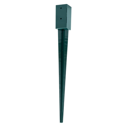 Woodside Steel Fence Post Holders Heavy Duty Ground Stakes – 100mm/4” Square Pack of 4