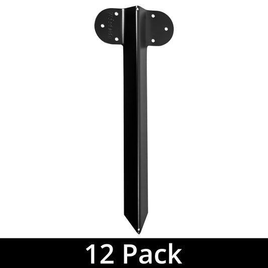 Woodside Pack of 12 Steel Railway Sleeper Bracket Heavy Duty Driveway Path Edging