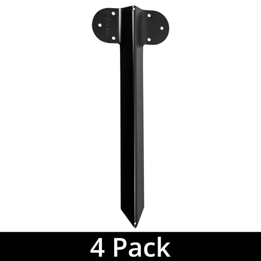 Woodside Pack of 4 Steel Railway Sleeper Bracket Heavy Duty Driveway Path Edging