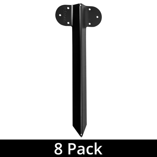 Woodside Pack of 8 Steel Railway Sleeper Bracket Heavy Duty Driveway Path Edging