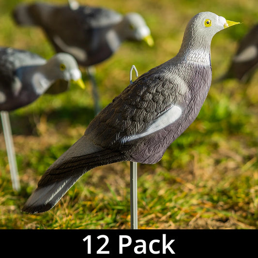 Nitehawk Half Shell 16" Shooting/Hunting Pigeon Decoys + Carry Bag (pack of 12)