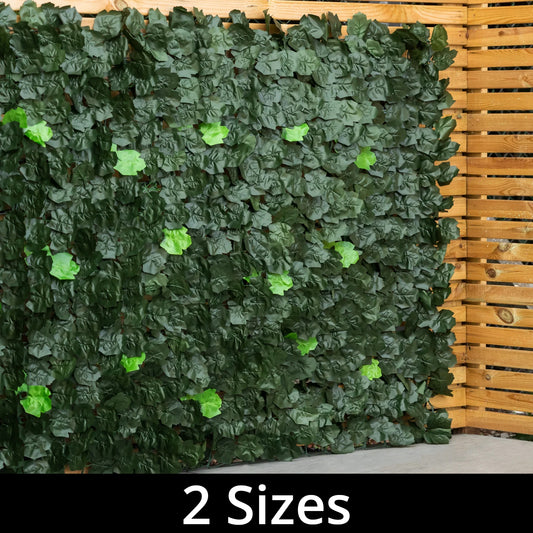 Woodside Artificial Faux Maple Leaf/Ivy Garden Fence Screening Privacy Hedge Roll