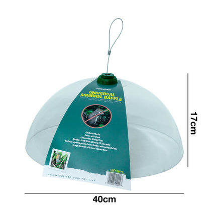 Woodside Plastic Universal Squirrel Baffle Dome with Hook, Bird Feed Guard