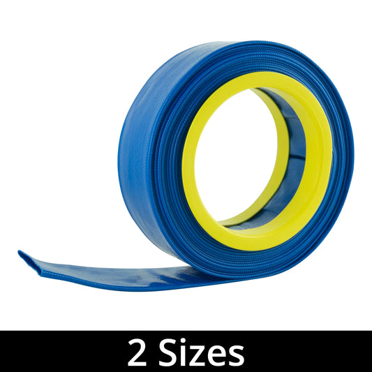 Woodside 10M Blue PVC Layflat Hose Pipes Water Delivery Discharge Lay Flat 4 BAR