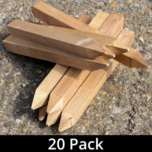 Woodside 12" (300mm) Square Wooden Fencing Stakes (pack of 20)