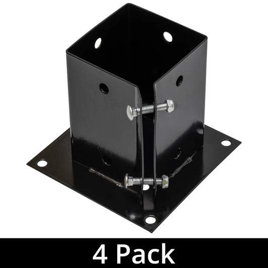 Woodside Bolt Down Fence Post Holder - 100mm x 100mm x 150mm