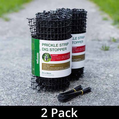 Woodside Prickle Strip Dig Stopper, Anti Dog & Cat Scat Mat, Garden Animal Scarer x 2