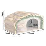 Woodside Hedgehog House & Hibernation Shelter with Bark Roof, Predator Proof Outdoor Habitat