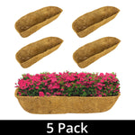 Woodside Extra Deep Natural Coco Fibre Wall/Window Trough Replacement Liners, 60cm, pack of 5