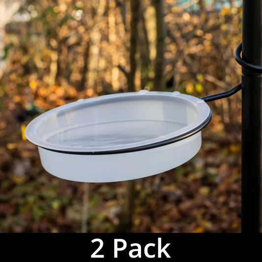 Woodside Universal Replacement Bird Bath Water Bowl for Feeding Stations, pack of 2