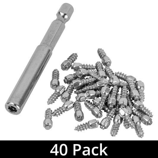 Michigan Tungsten Water Studs for Waders & Boots, Socket Included, Pack of 40