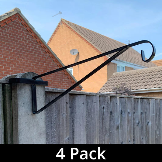 Woodside Hanging Basket Bracket for Concrete Garden Fence Posts, Pack of 4