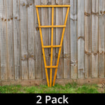 Woodside 1.2m Wooden Garden Fan Trellis, Climbing Plant/Flower Support  - 2 Pack