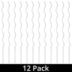 Woodside Climbing Tomato Plant Spiral Support Stakes, Galvanised Steel, Pack of 12