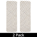 Woodside 1.8m x 60cm Wooden Wicker Garden Trellis, Climbing Plant Support 2 Pack