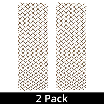 Woodside 1.8m x 60cm Wooden Wicker Garden Trellis, Climbing Plant Support 2 Pack