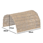 Woodside Rabbit/Guinea Pig Wicker Bridge, Wooden Pet Shelter for Small Animals