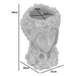 Woodside Garden Goddess Head Planter Decorative Indoor/Outdoor Plant Pot Statue