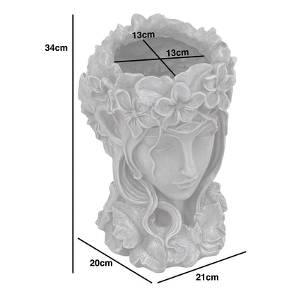 Woodside Garden Goddess Head Planter Decorative Indoor/Outdoor Plant Pot Statue