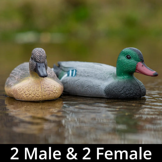 Nitehawk 2 Male & 2 Female Hunting Shooting Fake Bird Duck Decoys Mallard Drake