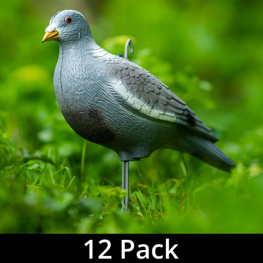 12 x Nitehawk Hunting Shooting Painted Full Body Fake Bird Pigeon Decoy Shell