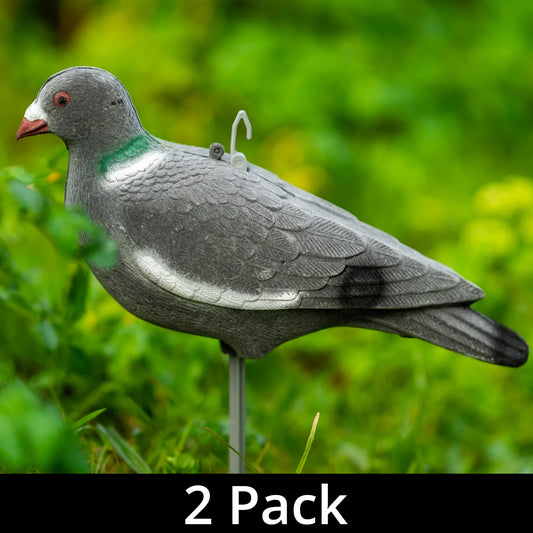 2 x Nitehawk Hunting Shooting Flocked Full Body Fake Bird Pigeon Decoy Shell