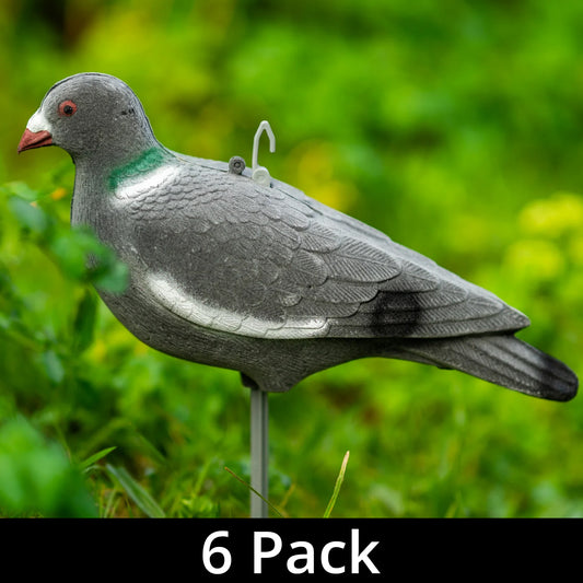 6 x Nitehawk Hunting Shooting Flocked Full Body Fake Bird Pigeon Decoy Shell
