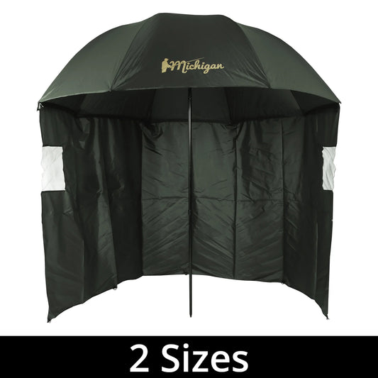 Carp/Sea Fishing Umbrella with Top Tilt and Zipped Sides/Windows Brolly Shelter