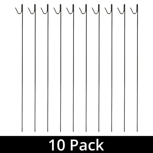 Woodside Pack of 10 8mm x 135cm Metal Barrier Safety Netting Fence Pins/Stakes