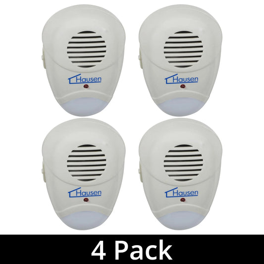 4 x Hausen Ultra Sonic Repellent Plug-In Rat/Mouse/Rodent Repeller Deterrent