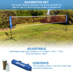 Wollowo 6m Foldable Portable Badminton Volleyball Net Frame Stand