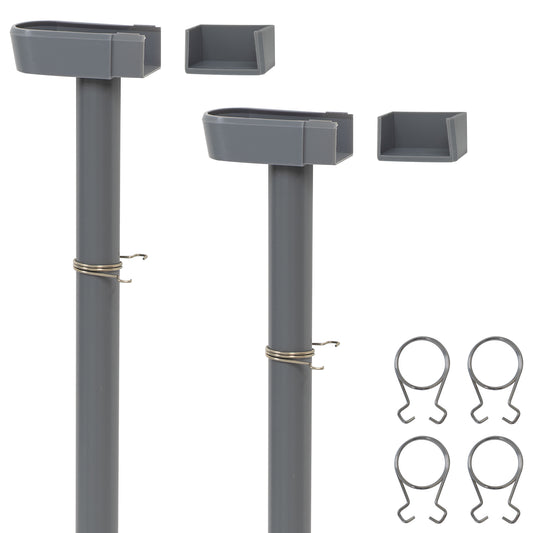 Woodside 2-pack greenhouse downpipe rainwater kit with 35mm guttering and water butt diverter.