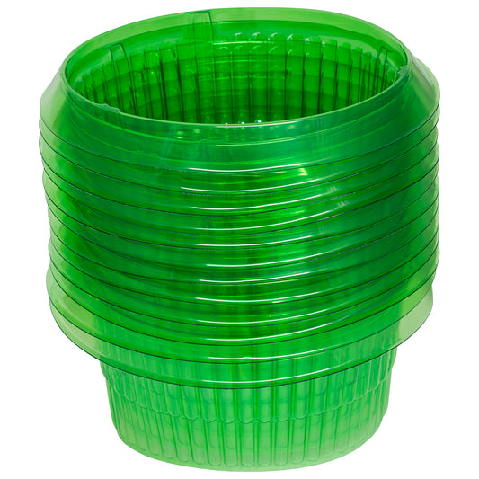 Pack of 12 Woodside 23cm reusable slug and snail protection collars, humane plant and flower guards.