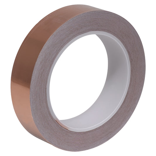 Woodside 25mm x 25m Copper Foil Tape – Garden Slug & Snail Repellent for Pots – EMI Shielding