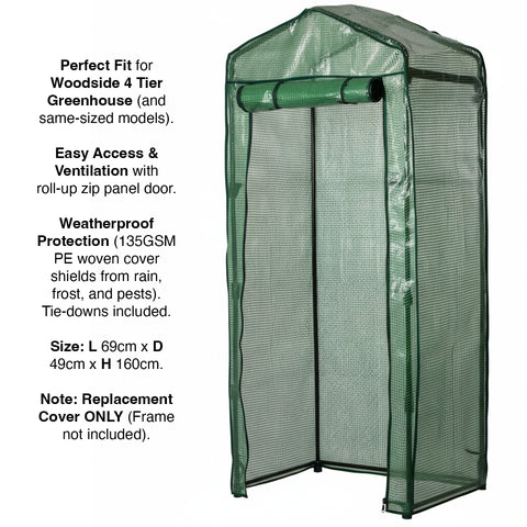 Woodside Outdoor Greenhouse/Growhouse Cold Frame Protective Replacement Cover