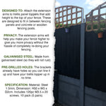 Woodside Fence Trellis Extension Arms/Topper Brackets (pack of 10)