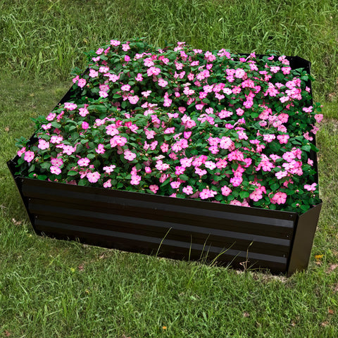 Woodside Tunstall Outdoor Garden Raised Steel Vegetable/Herb/Flower Grow Bed Planter