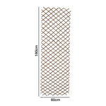 Woodside 1.8m x 60cm Wooden Wicker Garden Trellis, Climbing Plant Support 2 Pack
