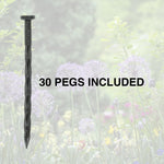 Woodside Garden Lawn Border Edging Flexible 10m x 10cm Black Plastic Path Edge with Pegs